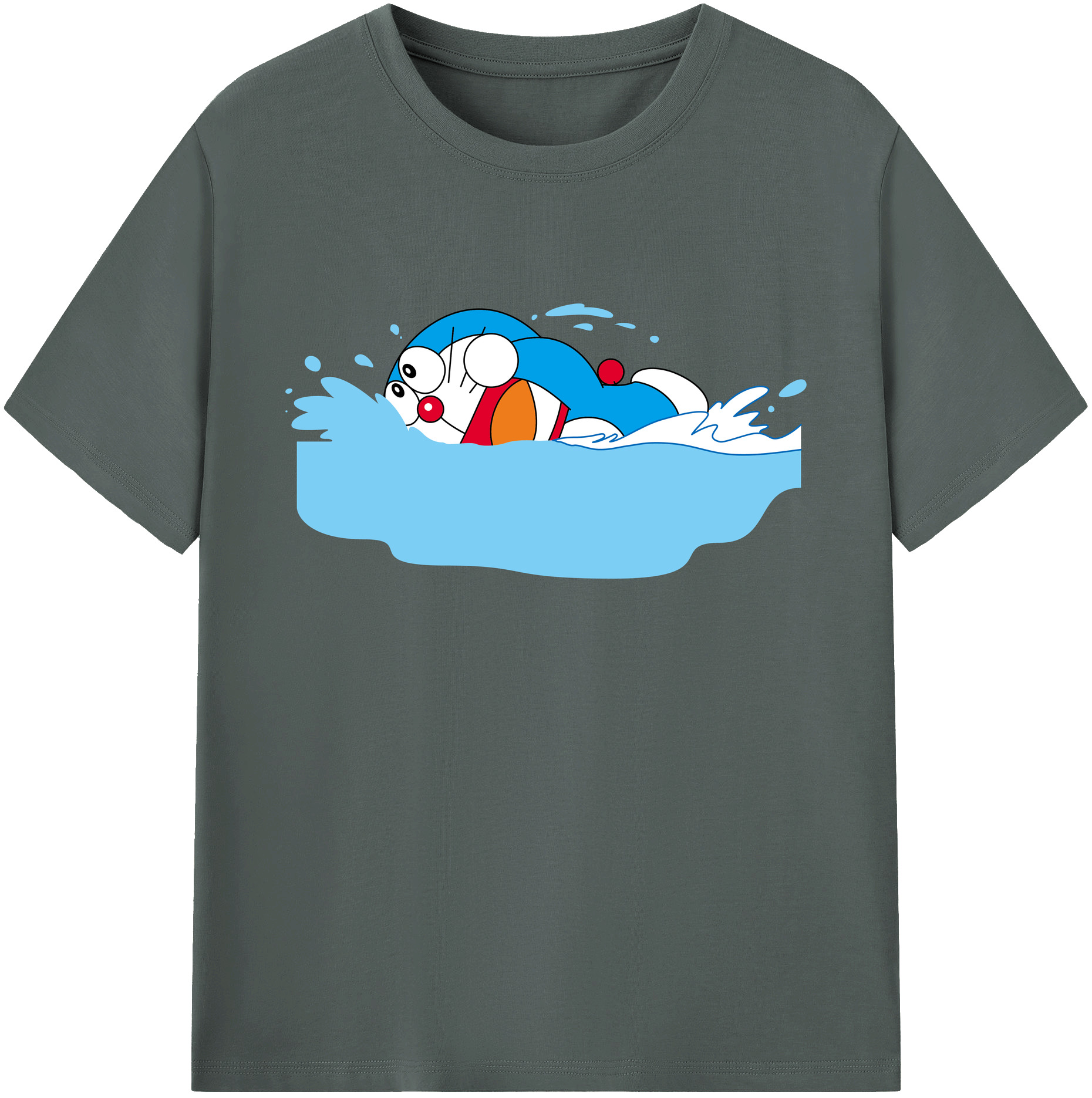 （画像用） ドラえもん Doraemon 綿100％ メンズ半袖Tシャツ｜肌触りやわらか＆通気性